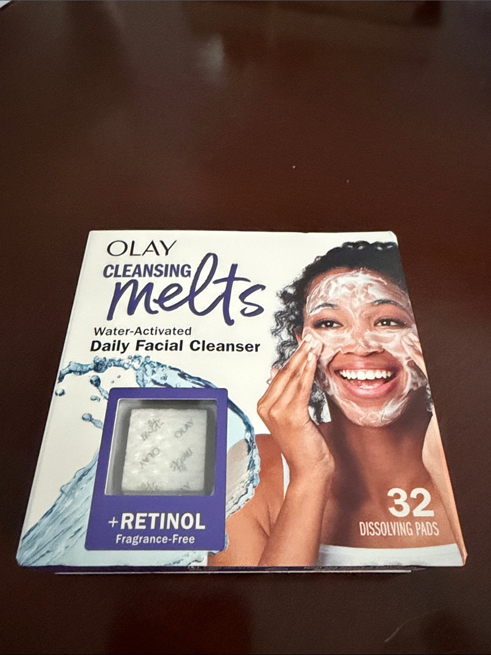 OLAY Cleansing Melts Daily Facial Cleanser - White & Purple Accents